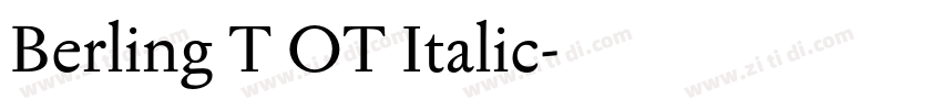 Berling T OT Italic字体转换
